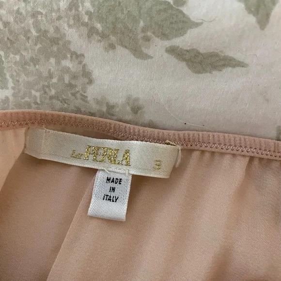 La Perla glamorous pale pink w/ivory lace braided shoulder straps nightdress